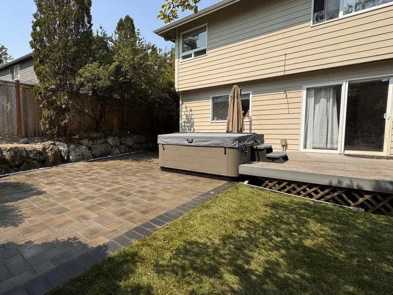 Backyard patio and lawn transformation